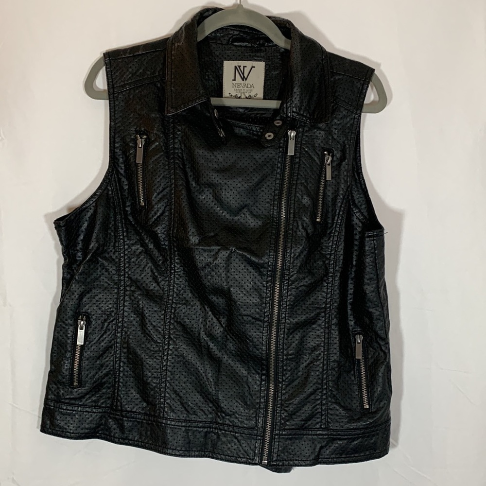 Nevada Faux Leather Style Vest Jacket
